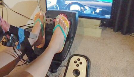 Cory's colorful flip flop pedal pump