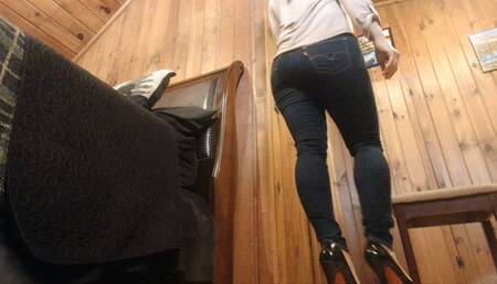 flattening your balls beneath me