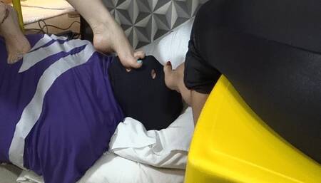 SERVE US AS A FOOTSTOOL UNDER THE TABLE WHILE WE ARE TALKING