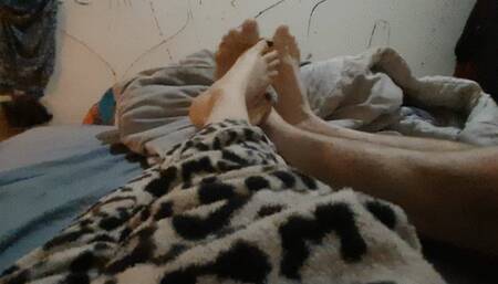 Playing with my hubby's feet