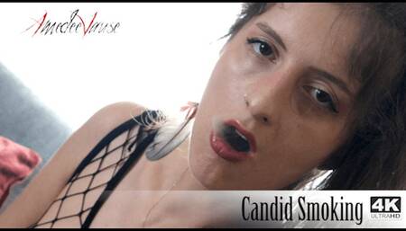 Candid Smoking - Fishnet & Smoking fetish show!