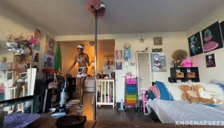 Vacuuming in Maid Attire
