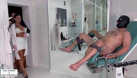 EvilWoman: Too much jerk off fake pussy treatment by 2 Doctors