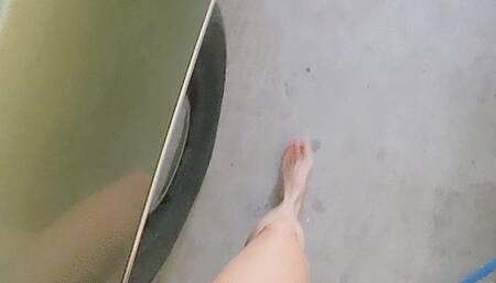 Borrowing the wagon while babysitting to go to the pool