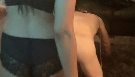 SAVAGE !! Ballbusting Adorning a Collar & Lease This Slave Gets Taken To His Absolute Limit !!