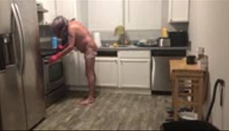 House bitch cleaning Goddess kitchen