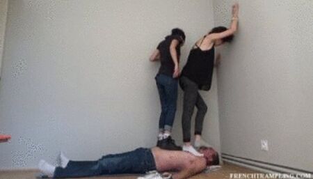 2183 Socks trampling with Melanie Nathalie