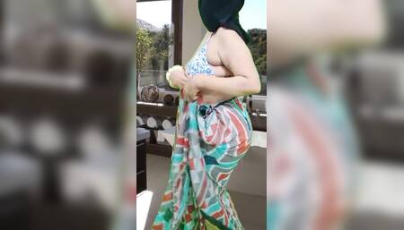 Webcam in Hijab hot Arab Wife Playing with Her Pussy Swe