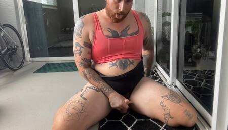 On My Balcony, Spreading My Legs. Begging for Cock