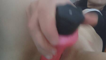 Big Pink Dildo in My Pussy