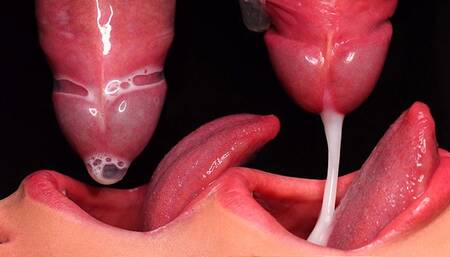 CLOSE UP: BEST CONDOM MILKING BLOWJOB! She BROKE the CONDOM and Got ALL CUM in MOUTH! ASMR Sucking