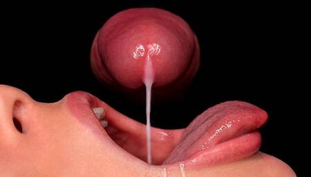 CLOSE UP: Best FREE Sloppy Mouth for your CUM! Use my CUM DUMPSTER! HOT Sucking Cock ASMR - BLOWJOB