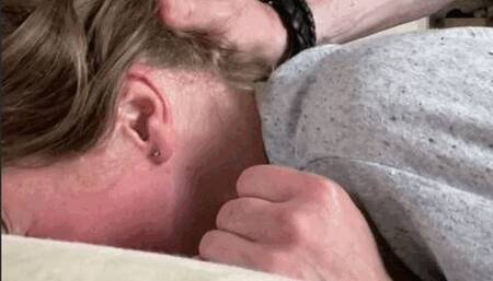 Submissive slut dominated with a candy and speared in the ass