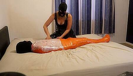 Femdom Goddes Mummified Chastity Sissy Slave P3