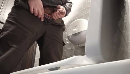 Toilet Cam. Pissing in a Public Toilet