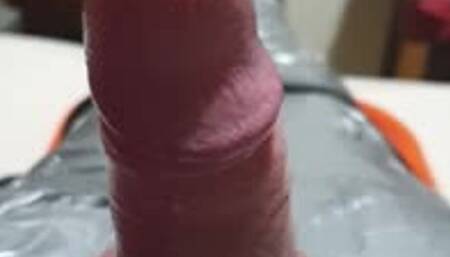 Handjob on helpless mummified man by woman