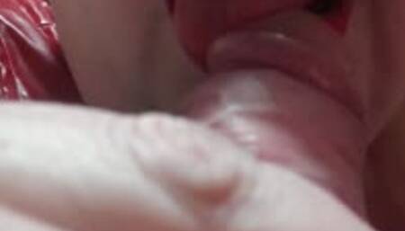 Blowjob on mummified helpless man