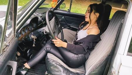 REVVING Tanya sexy revving in high heels