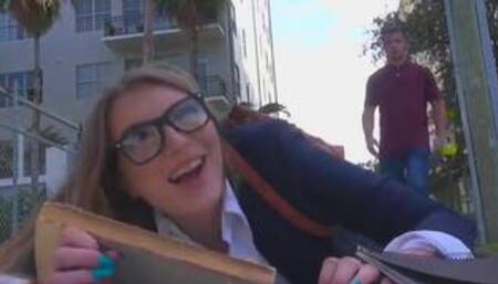 big tits teen needs a hand...and a cock!