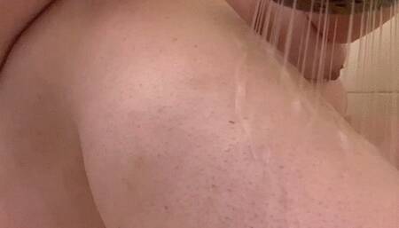 Brooding Beaver BBW Shaving legs and pits in shower