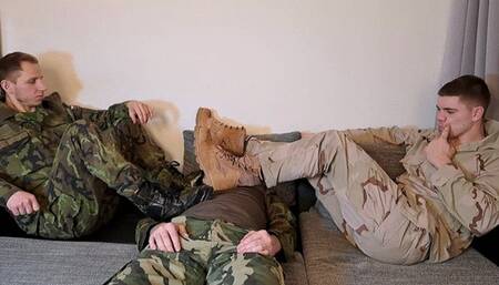 Two Soldiers Hazing a Cadet