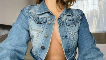 Sasha Bull Smoking in Double Denim