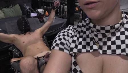 CBT mistress tirza experiece some toys on the bondaged slut small version