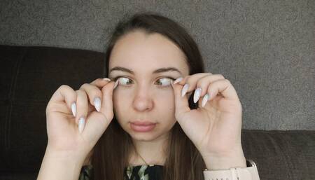 The crossed eyes of a witch