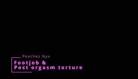 Footjob & Post orgasm trtr