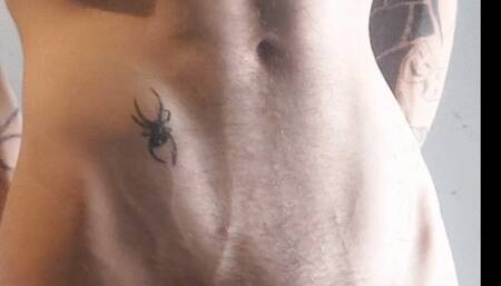 Gay tatted twink cumming