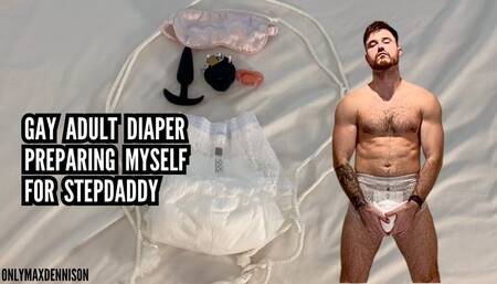Gay adult diaper - preparing myself for stepdaddy