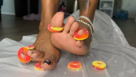 Sticky Gets Toes Stuck In Candy