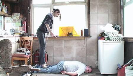 Becki Walks All Over Her Slave 2