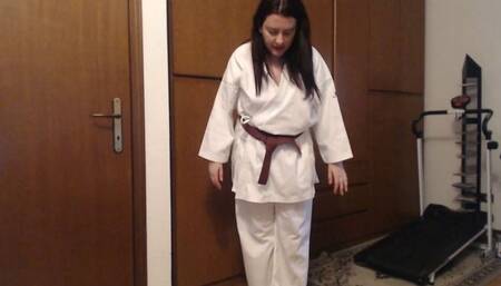 Martial arts training kimono and lots of sweat 4K