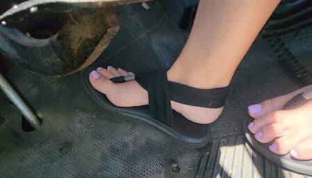 Dump Truck Pedal Pump Close Up