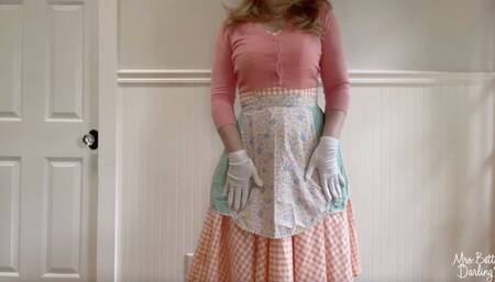 Vintage Housewife Striptease and Panty Masturbation