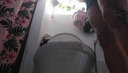 Mkv Pt 2 Pushing Moaning Toilet fetish spycam Giantess unaware smoking belly rubbing moaning while going to the toilet Toilet Sounds