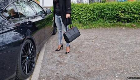 shoeplay and stolen shoe in the streetcafe in Hamburg new HD wmv 1920x1080