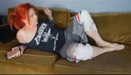 Deanna Rapidly GROWS while Resting! Socks and Pants destroyed from Giantess growth MP4 640