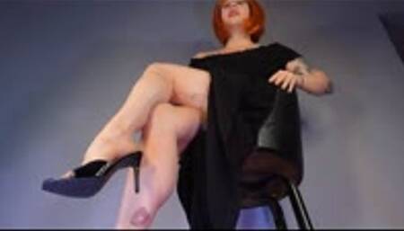 Leg Cross JOI and Tease in Black Mules MP4 640