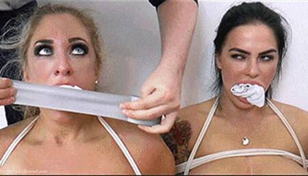 Maxie & Kellie in: Saucy Yoga Babes Hire the One & Only Borderland to Seriously OverPower & Restrain Them for Their Total Pleasure! (Bonus Cut) (WMV)