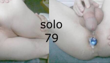 Heteroflexible K solo V79: thin fit muscular hung older twunk jewel anal plug in asshole