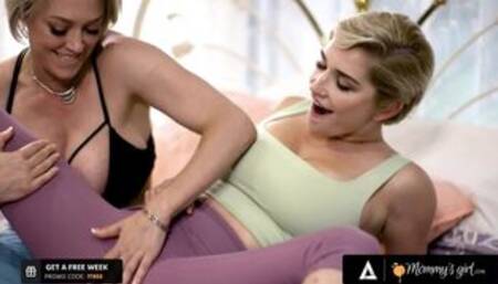 MOMMY'S GIRL - Envious Stepmom Dee Williams Makes Teen Skye Blue's Leggings Wet! HARD SCISSORING