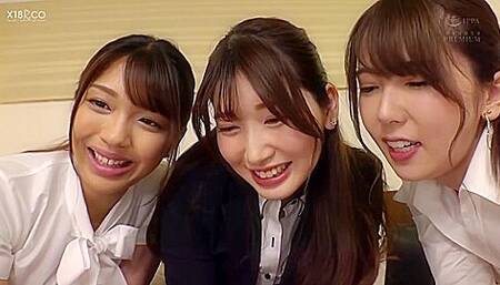 [pred-345] A Triple Slut Office Lady Harlem Threat Horny Elder Sister Types Will Hit You With A 3-point Combo And Make You Creampie Cum! Kano Kashii Yui Hatano Himari Kinoshita Scene 2 P1