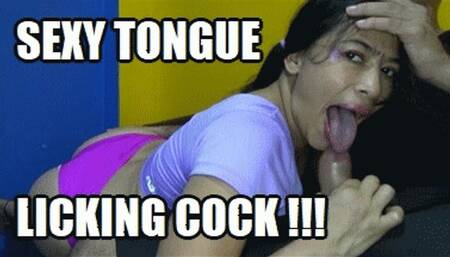 TONGUE FETISH BLOWJOB 230906B BRENDA PRATICING HOW TO USE HER TONGUE WHILE SUCKING COCK HD MP4