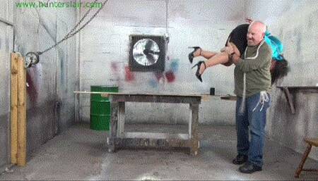 THROWN ONTO HIS TABLE & BRUTALLY HOGTIED_MP4HD