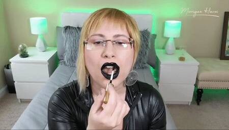 Putting On Black Lipstick