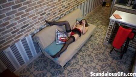 Filmed my ex taking sultry selfies in her lingerie