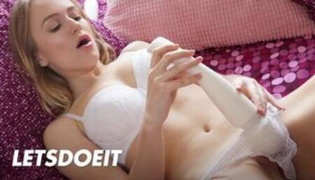 Blonde Aislin Uses Vibrator For Ultimate Pleasure After Fingering Herself