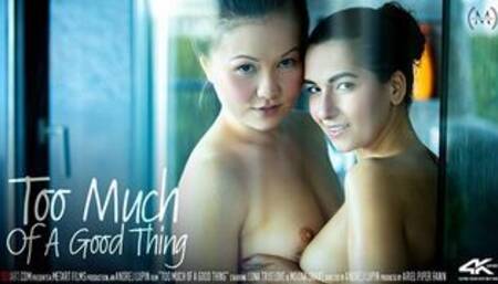 Cute girls have intense lesbian sex in the shower and bedroom